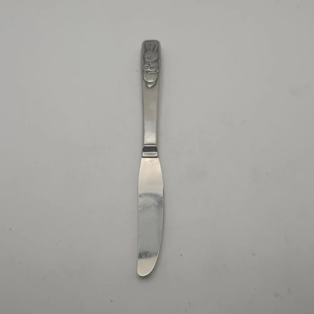 Vintage Oneida Community Peter Rabbit Child Knife Flatware Stainless 6.75in